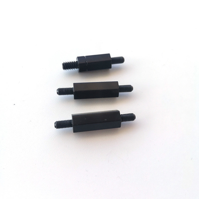 #4-40 Çekirdek Bağlantısı İçin Çift Kısımlı Dönerli Hex Bracket Soğuk Kalıplı M3 10mm Elektroforez Siyah Hex Stud