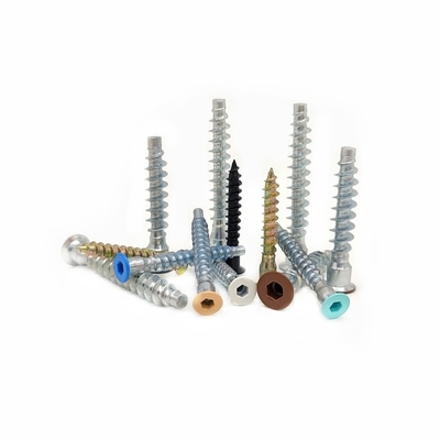 Çökmüş ahşap dolap vidaları 2.9mm M6*50 M7*28 Düz başlı altıgen kendi kendine dokunan vidalar