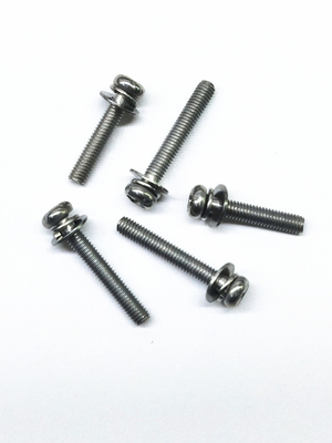 SEMS Karbon Çelik Makine vidaları Çinko Nikel Alaşım Paslanmaz Çelik Asıl Rengi M4X16
