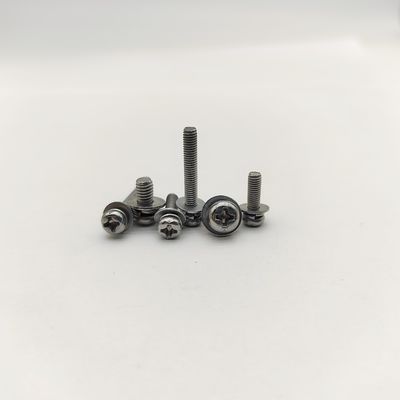 M4-M12 zinc kaplamalı kilitli yıkayıcıları olan Phillips Pan baş vidaları