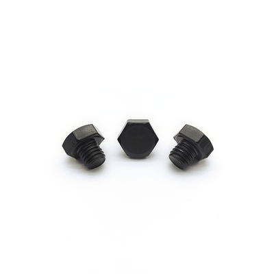 M8x1.25mm Paslanmaz Çelik Hex Bolt 12.3mm Siyah Elektroplaç
