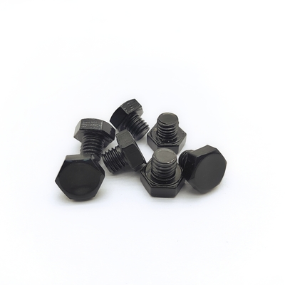 M8x1.25mm Paslanmaz Çelik Hex Bolt 12.3mm Siyah Elektroplaç