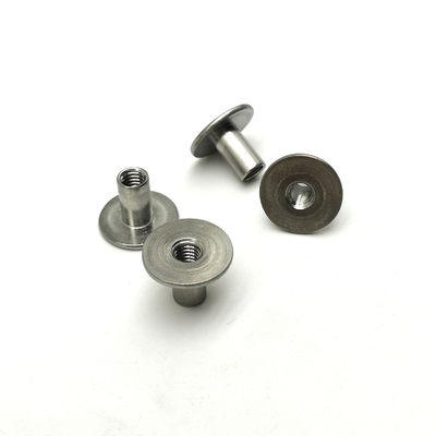 Yaka Çatlak Paslanmaz Çelik Rivet T Kap ANSI Standart 1.583g Ağırlık 13x10mm Çatlak Tubular Rivets Çelik Bushing