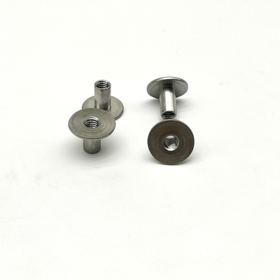 Yaka Çatlak Paslanmaz Çelik Rivet T Kap ANSI Standart 1.583g Ağırlık 13x10mm Çatlak Tubular Rivets Çelik Bushing