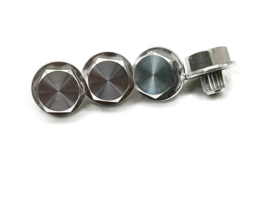 6.4mm Şaft Uzunluğu Tekerlek Göbeği Cıvataları Düz ​​Çiçek Konu Yönü Baş Yüksekliği 6.8mm