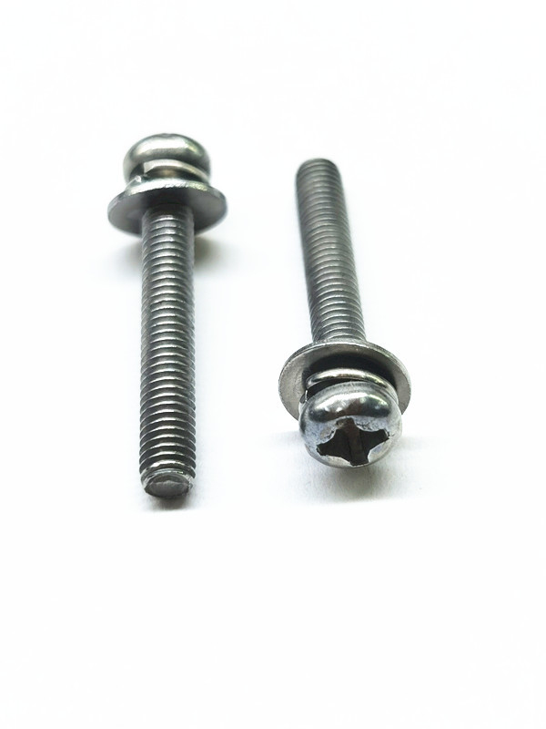 SEMS Karbon Çelik Makine vidaları Çinko Nikel Alaşım Paslanmaz Çelik Asıl Rengi M4X16