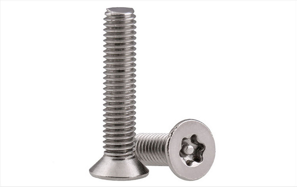 Düz başlı Torx vidaları 304 Paslanmaz çelik Düz başlı Torx vidaları Sağ el iplik metrik