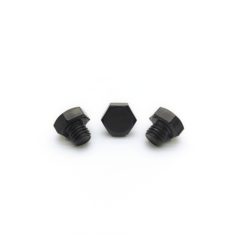 M8x1.25mm Paslanmaz Çelik Hex Bolt 12.3mm Siyah Elektroplaç