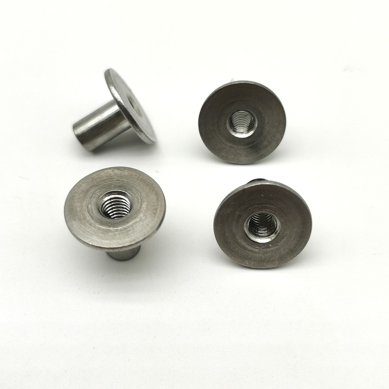 Yaka Çatlak Paslanmaz Çelik Rivet T Kap ANSI Standart 1.583g Ağırlık 13x10mm Çatlak Tubular Rivets Çelik Bushing