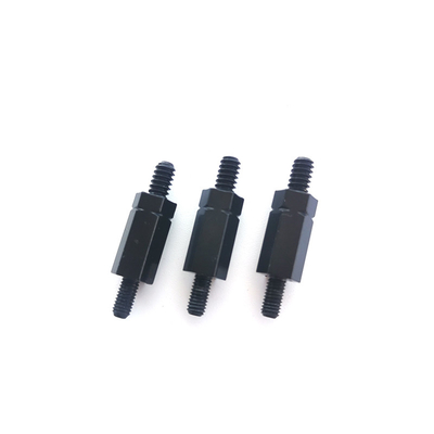 #4-40 Çekirdek Bağlantısı İçin Çift Kısımlı Dönerli Hex Bracket Soğuk Kalıplı M3 10mm Elektroforez Siyah Hex Stud