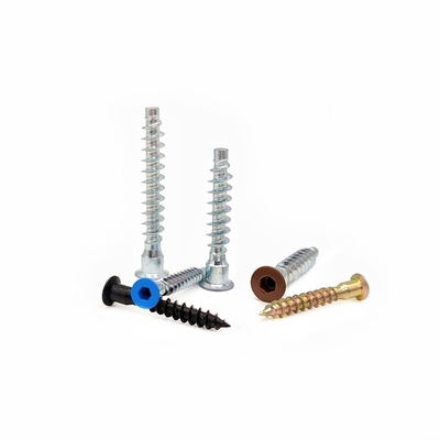 Çökmüş ahşap dolap vidaları 2.9mm M6*50 M7*28 Düz başlı altıgen kendi kendine dokunan vidalar