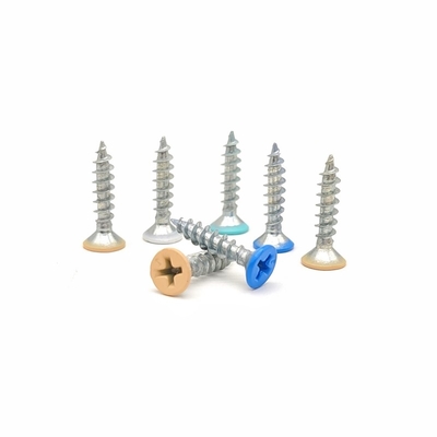 Özel Flat Head Countersunk Cross Tapping Screws Renkli Boyalı