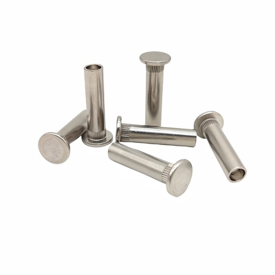 Fabrika Toptan Yapılmış Düz Başlı Yarı Çürük Rivet Rivetsiz Çelik Serrated Rivet Standart Olmayan vida.